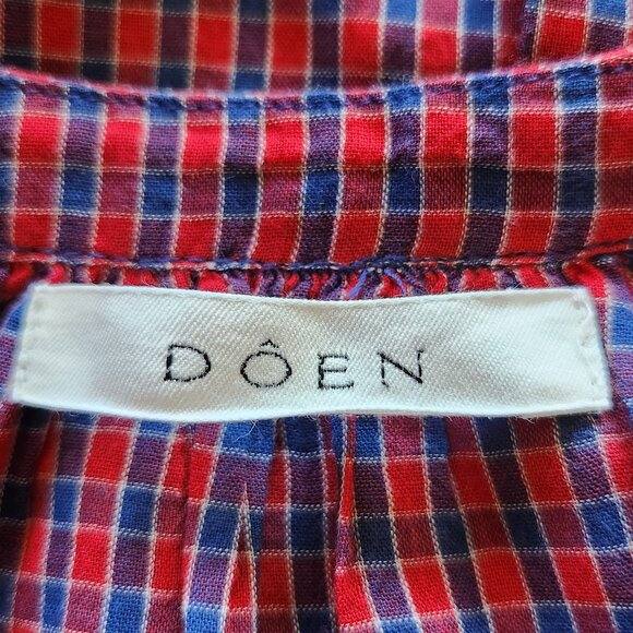 NWOT DOEN The Jane organic cotton in Rossendale Valley plaid blouse Sz S - Picture 9 of 14